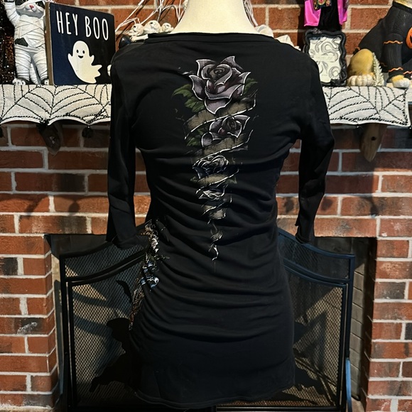 Y2K sinful rhinestone half sleeve - Picture 7 of 9